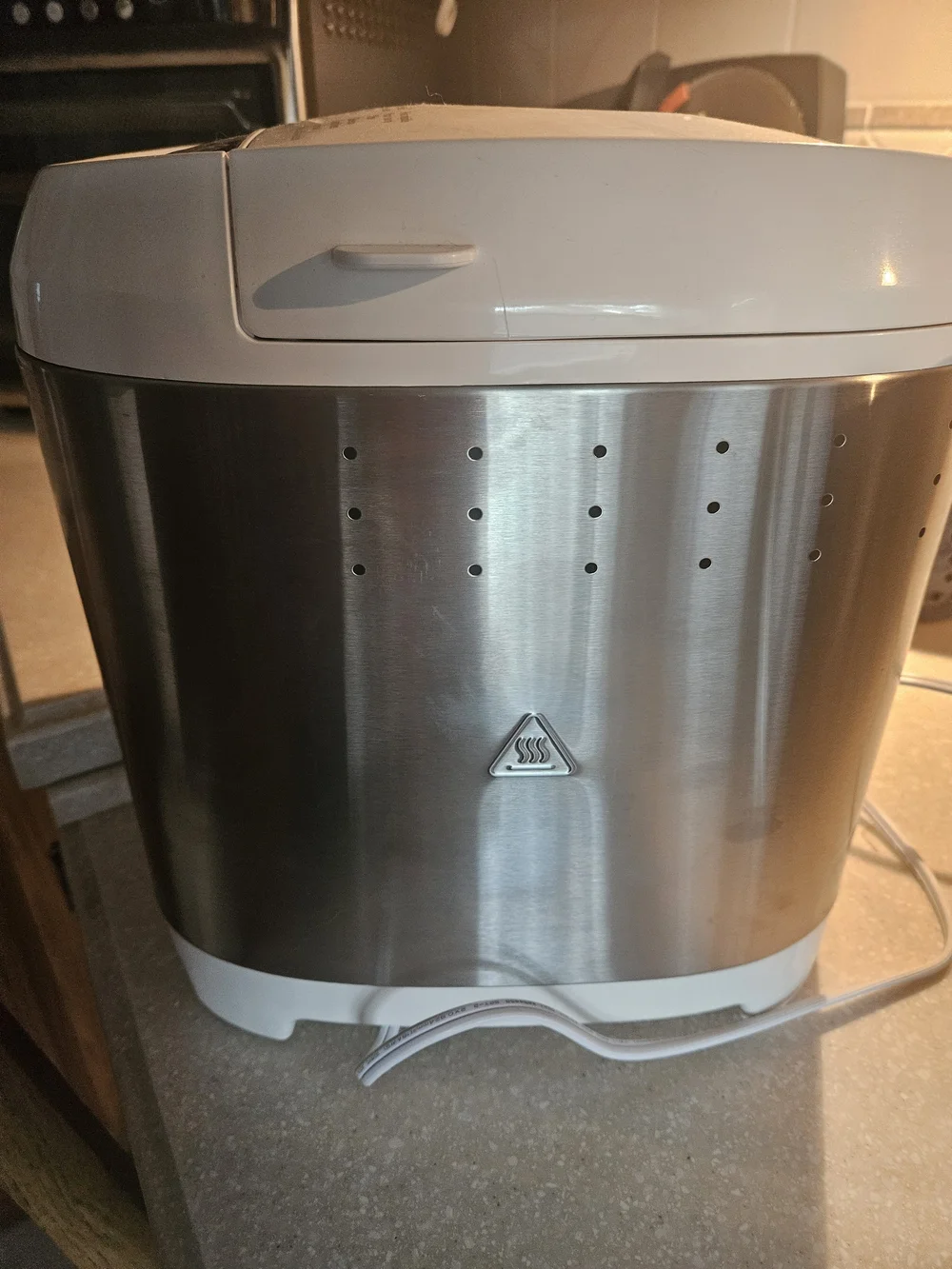 Hamilton Beach Stainless Steel and White Bread Maker